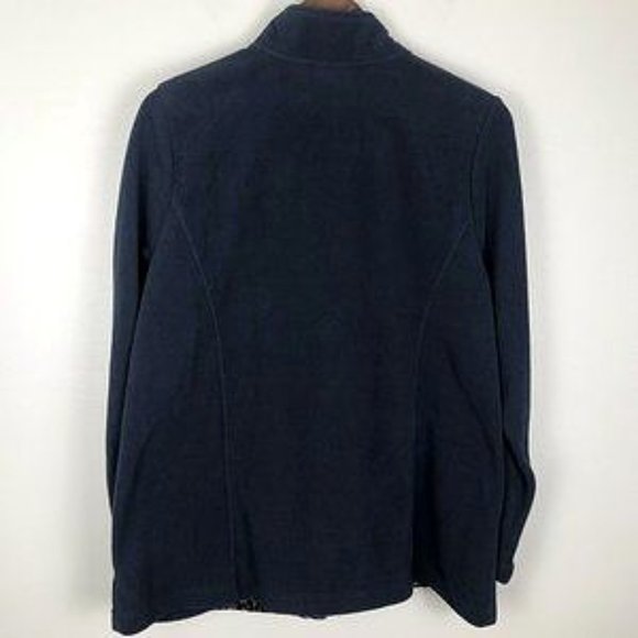 Denim & Co. Leopard Panel Fleece Sweater Jacket - Picture 3 of 5